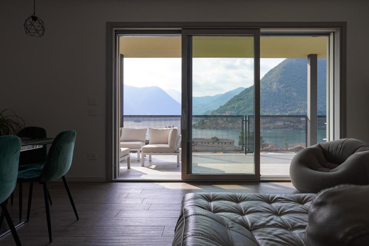 Lake Iseo Panorama Sulzano Buitenkant foto
