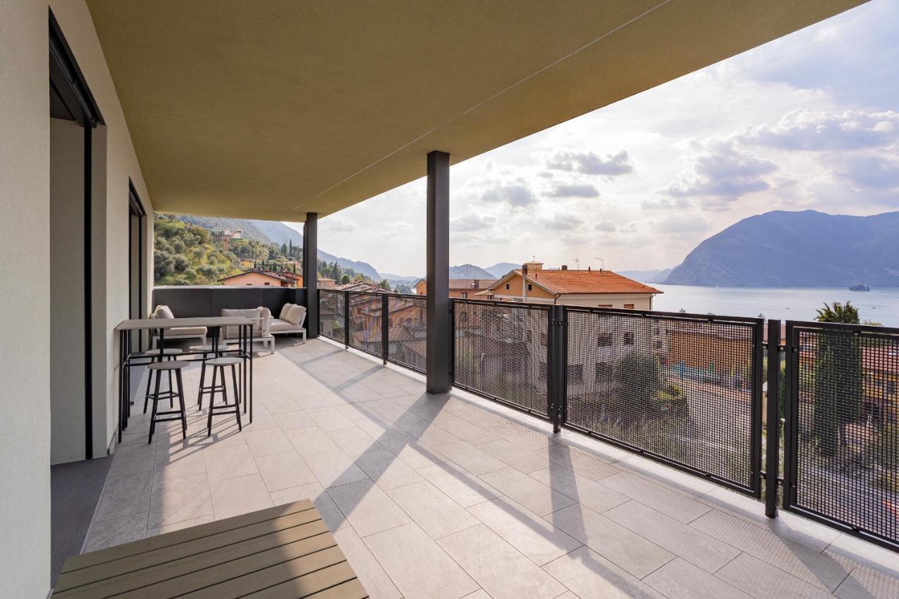 Lake Iseo Panorama Sulzano Buitenkant foto